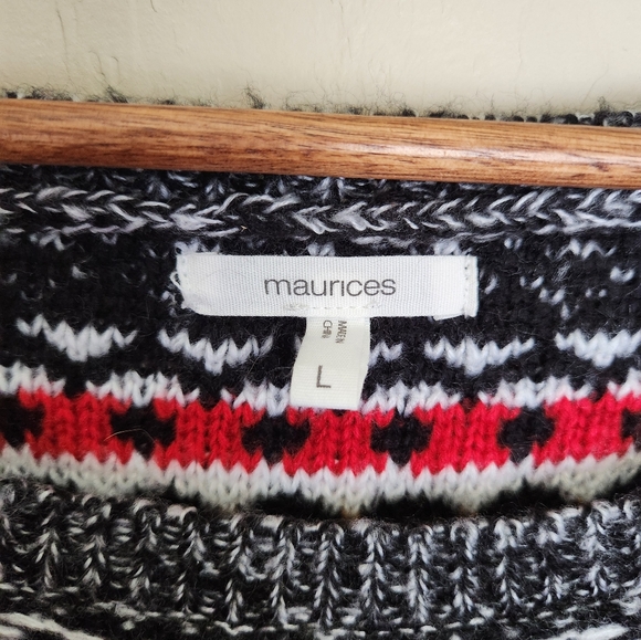Maurices Red Fair Isle Sweater - Picture 3 of 5